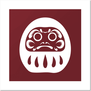 Japanese White Daruma Posters and Art